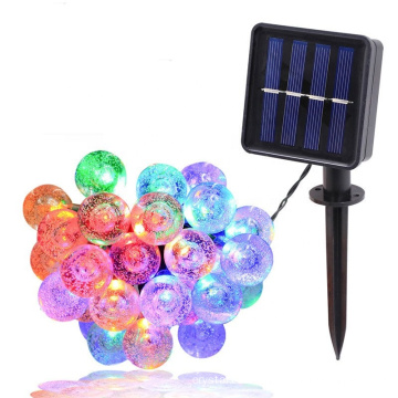 30 LED 21ft Solar Waterproof String Light Outdoor Fairy Light Globe Crystal Ball Decorative Lighting For Garden Yard Home Party